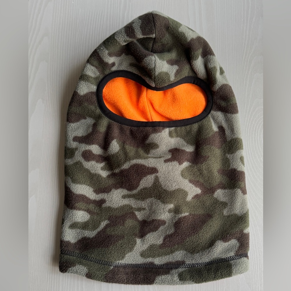 Tek Gear Camo Balaclava with Orange Detail
